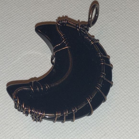 Black stone wire wrapping tree of life - Picture 4 of 7